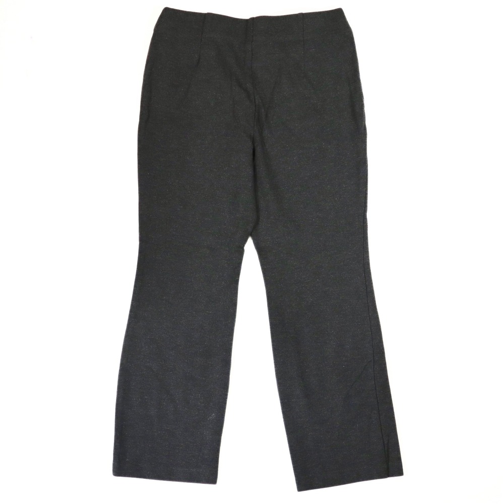Investments Ponte Pants Womens PMR Gray Flare Stretch Pull On Career Casual